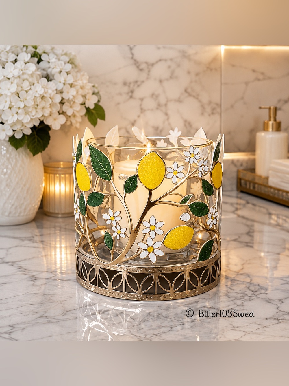 Bath & Body Works Lemon Blossom 3-Wick Candle Holder